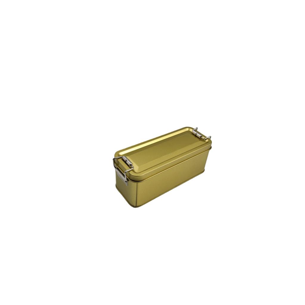 New Metal Rectangular Iron Box with Lid Storage Box Cake Packaging Box Durable Old-fashioned Buckle Iron Box