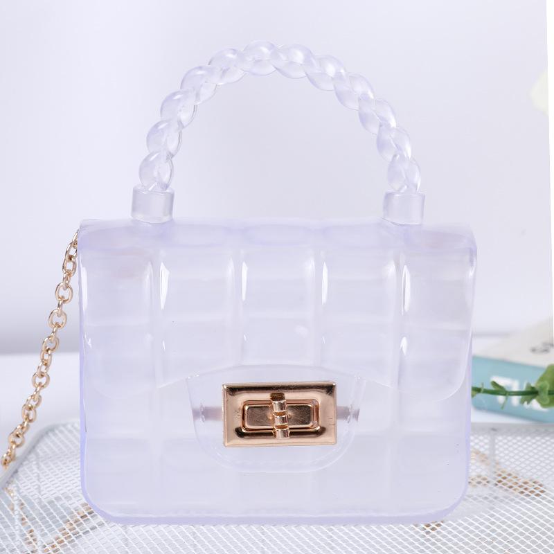 Девочки Сетка Мини Crossbody Свежая Сладкая ПВХ Желе Сумка Оптовая Внешняя Торговля Crossbody Кошелек С Замком Пряжка Цепь Конфетный Цвет