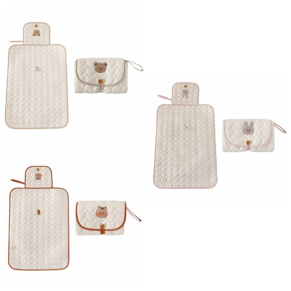 Cotton Diaper Changing Pad Bear Folding Diaper Changing Cover Baby Changing Pad Newborn Stuff