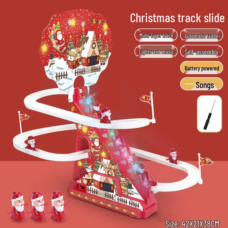 Рождественская игрушка-трек-горка для раннего развития - Детский электрический развивающий подарок