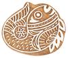 IBA Indianbeautifulart Textile Printing Block Fish Hand Carved Wooden Stamp Wood Block Printing Textile Stamps For Fabric  Pottery Blocks- 3