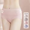 4 шт., размер M-5XL, хлопковые трусики с высокой талией, женское нижнее белье, трусы для девочек, дышащее женское белье