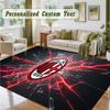 Crystal Velvet Square Rug Custom NameAC Milan Pattern Non Slip Home Floor Decor Rug