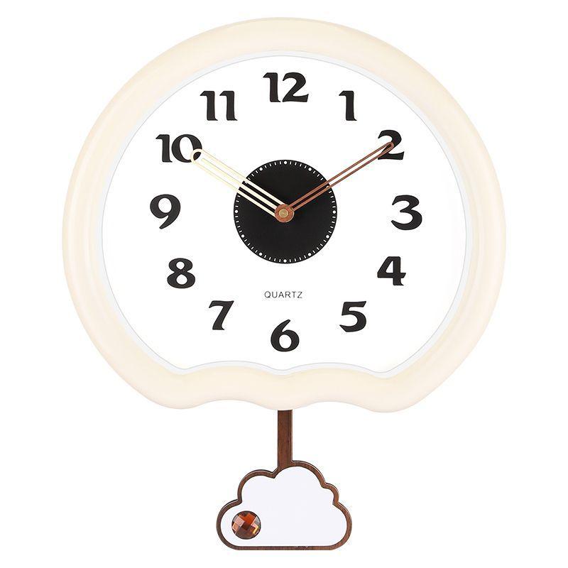 Эти настенные часы — современные, креативные и персонализированные кварцевые часы для дома, для гостиной, выполненные в простом кремовом стиле.