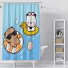 Shower Curtain Waterproof Polyester Fabric Paint Colorful Cartoon Q-Quarto B-Bubu Bath Curtains Home Bathroom Decor With Hook