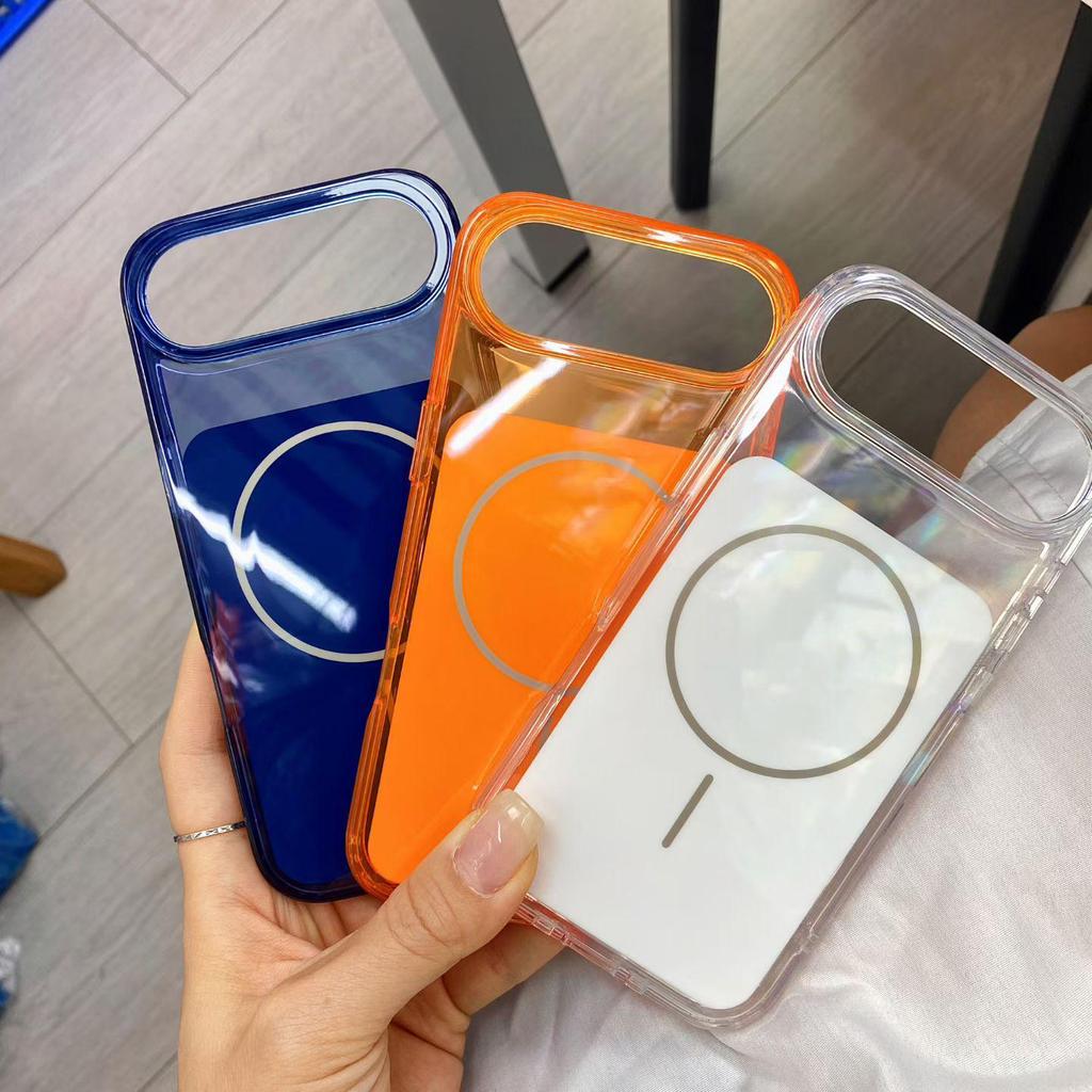 Прозрачный магнитный противоударный чехол для iPhone 17 Pro Max