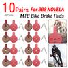 6/10Pairs MTB Bike Brake Pads Resin Semi-Metallic Mountain Road Bicycle Disc Brake Pads for BB8 NOVELA YINXING BOLIDS FOREVIR