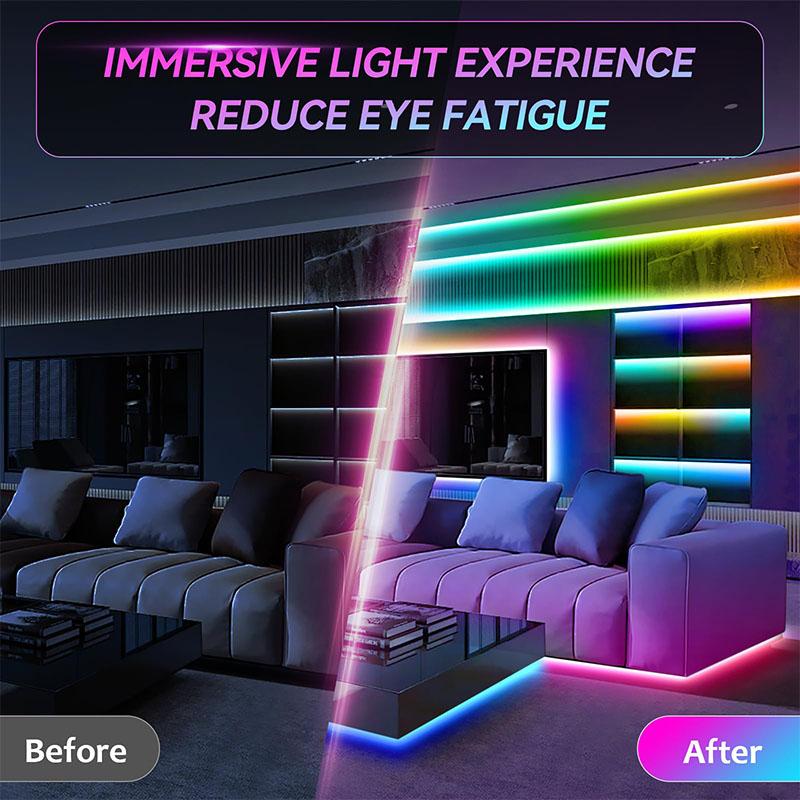 RGB светодиодная лента, меняющая цвет, гибкая лента, USB 5050, управление через приложение и пульт ДУ, для комнаты, вечеринки, подсветки телевизора, домашнего декора