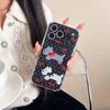 Черный Чехол для Телефона с Мультяшным Щенком в Горошек для iPhone 17 Pro Max/16 IMD 14/15 Серии, Точные Вырезы