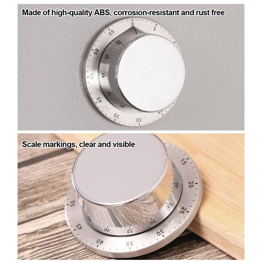 60-Minute Countdown Magnetic Kitchen Timer Manual Operation Countdown Clock Baking Reminder