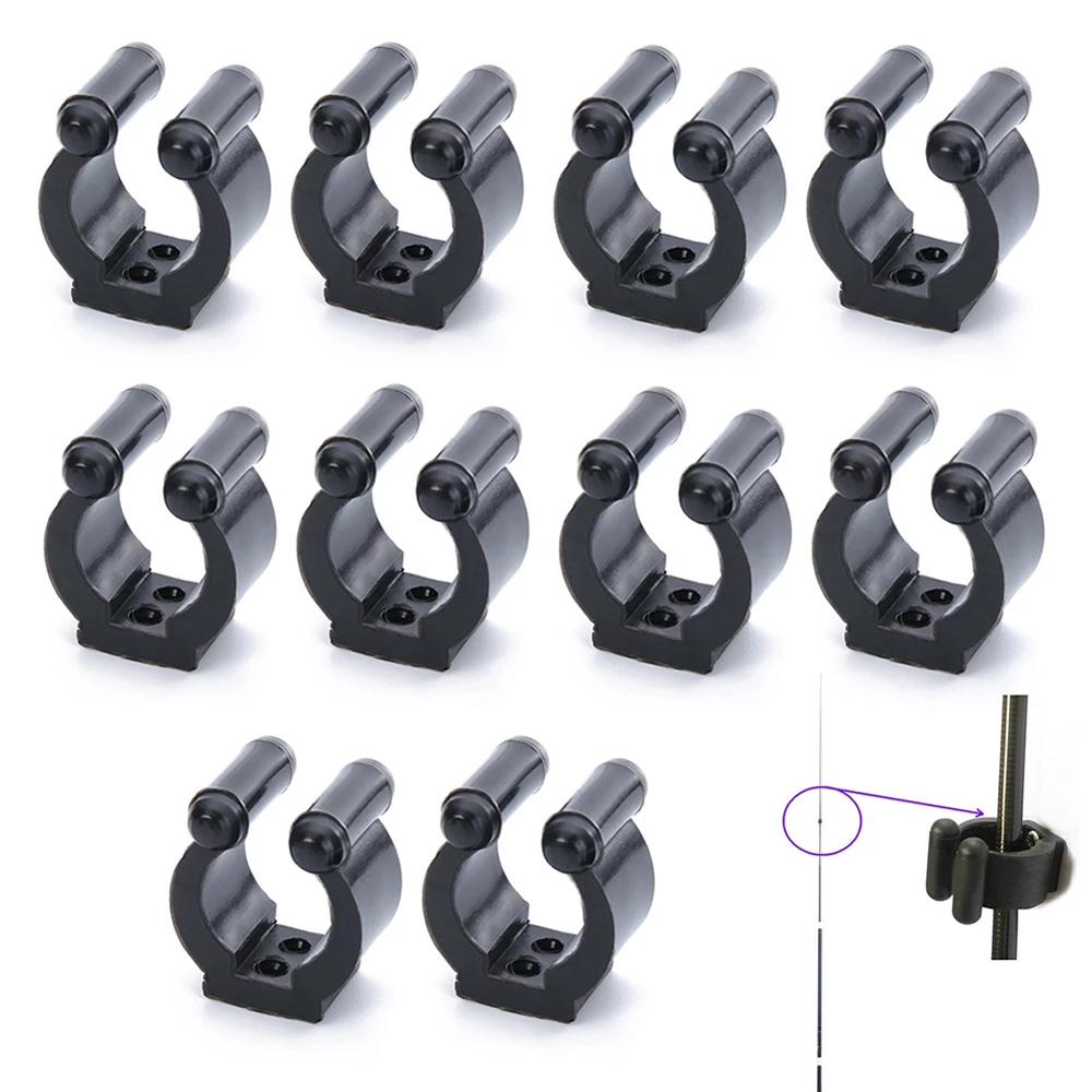 Fishing Pole Black Rod Organizer Billiards Cue Clip Fishing Rod Holder Fishing Rod Storage Clips