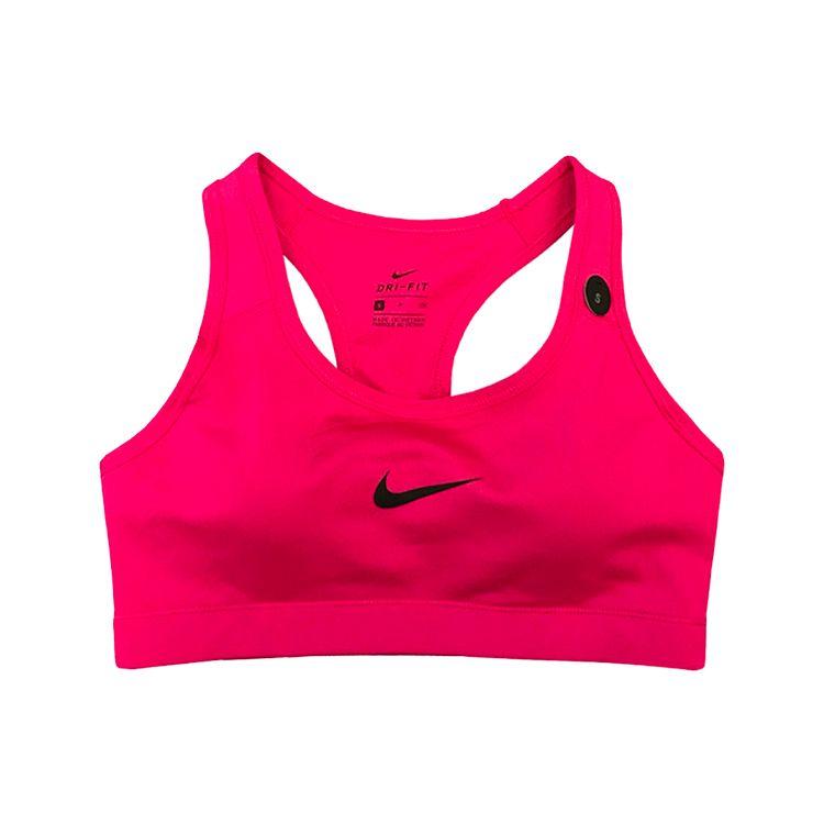 Nike Спортивные повседневные облегающие майки средней интенсивности для женщин, розовые 917235-616