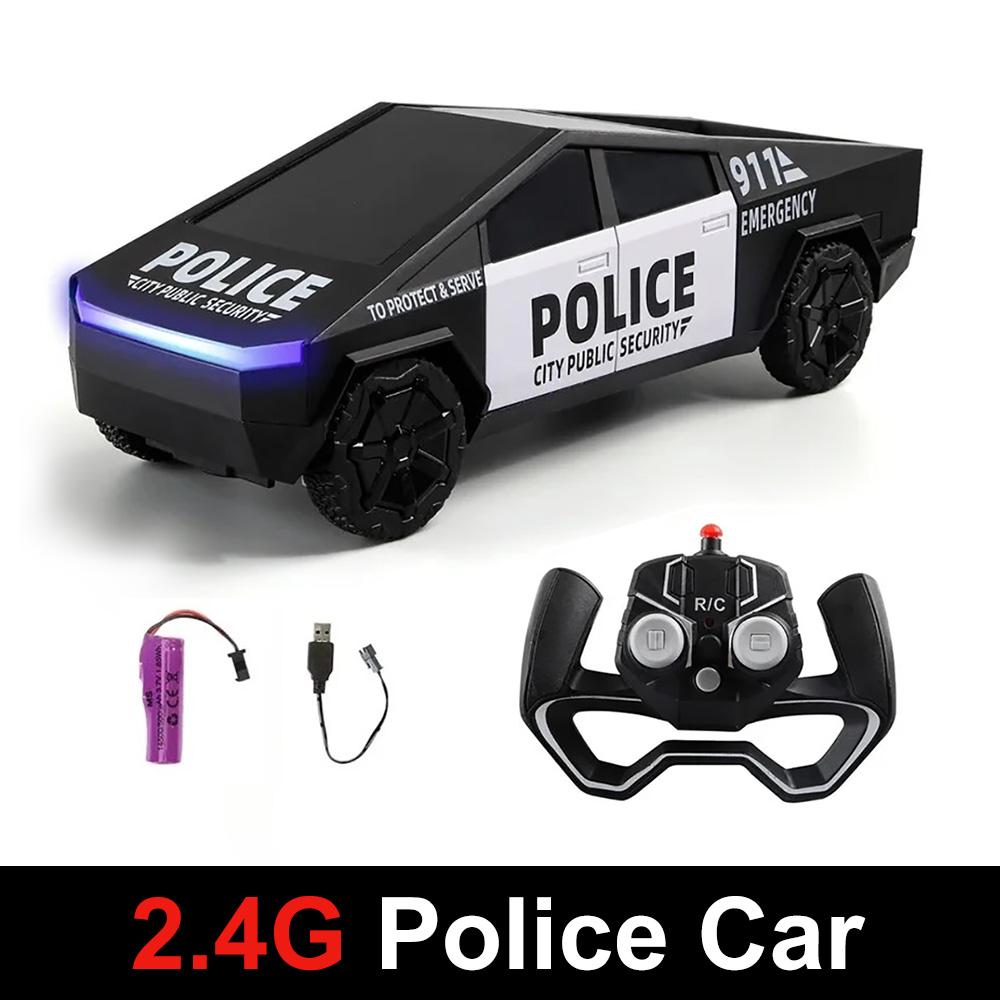 1:Радиоуправляемая машина-пикап Cybertruck 24 RC, 4WD, Внедорожник, Автомобиль на радиоуправлении, Высокоскоростной грузовик с двойным мотором 27 МГц, со светодиодной подсветкой, Подарок для мальчиков, детей