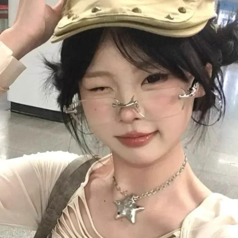 1 пара женских/унисекс - современные минималистичные модные безободковые очки, праздничные аксессуары