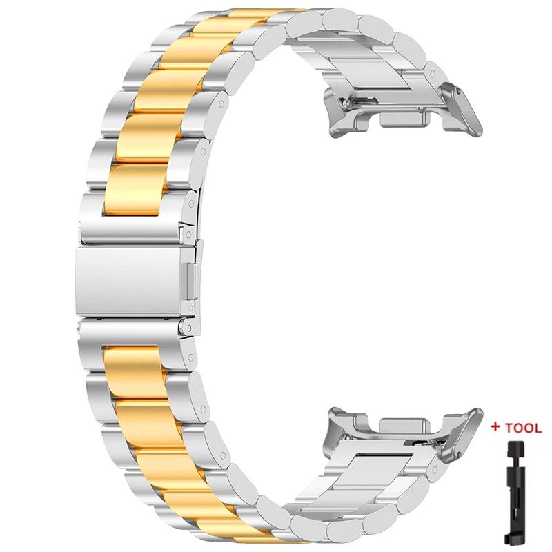 Ремешок из нержавеющей стали для Samsung Galaxy Watch 8/Classic 8 40 мм 44 мм Ремешок для Watch Ultra 2 Ремешок для Galaxy Watch 7 Ultra