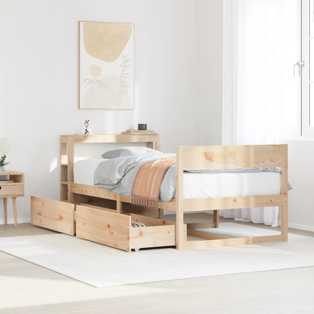 Solid Wood Bed without Mattress 90x200 cm Pine Wood