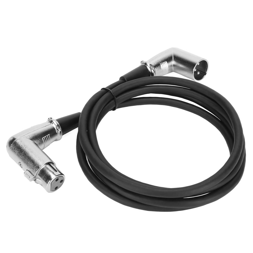 Кабель XLR папа-мама 3-контактный посеребренный угловой бесшумный без потерь XLR звуковой кабель для микрофона динамика 4,9 фута