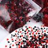 10g Red Black Nail Sequins Decorations 3D Poker Heart Numbers Letters Flakes for DIY Nail Art Supplies Nail Manicure Accessories