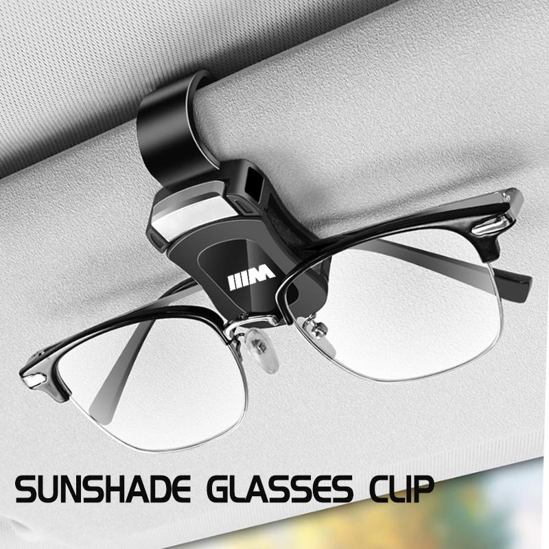 Car Glasses Sunshade Clip Sun Visor Hanger Auto Storage Holder For BMW M F10 F20 F30 F40 F15 F25 F26 F31 F49 E62 E83 E84 ILYFM1