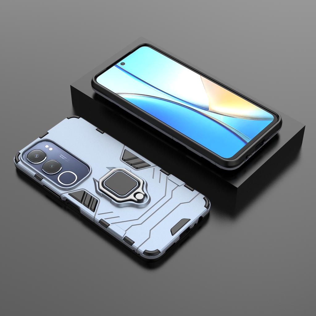 Ударопрочный чехол для телефона с улучшенным металлическим кольцом и подставкой, защитный чехол для vivo Y29 5G