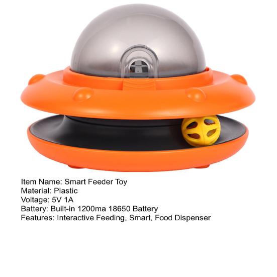 Головоломка-кормушка для домашних животных Умная кормушка для кошек Медленная кормушка Интерактивный дозатор еды в форме НЛО