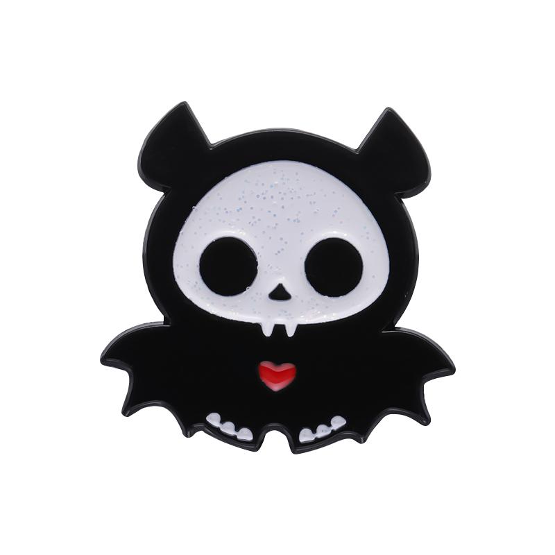 Heart Little Devil Enamel Pins Custom Cute Demon Brooches Lapel Badges Animal Punk Funny Jewelry Gift for Kids Friends