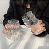 New High Borosilicate Glasses Ins Style Good-looking Cloud Cup Spiral Transparent Coffee Cup For Household Juice Milk With Straw