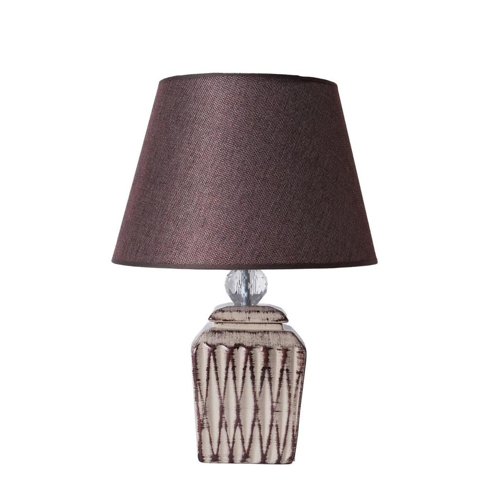 Droit Handmade Seramik Abajur Kahverengi-Krem