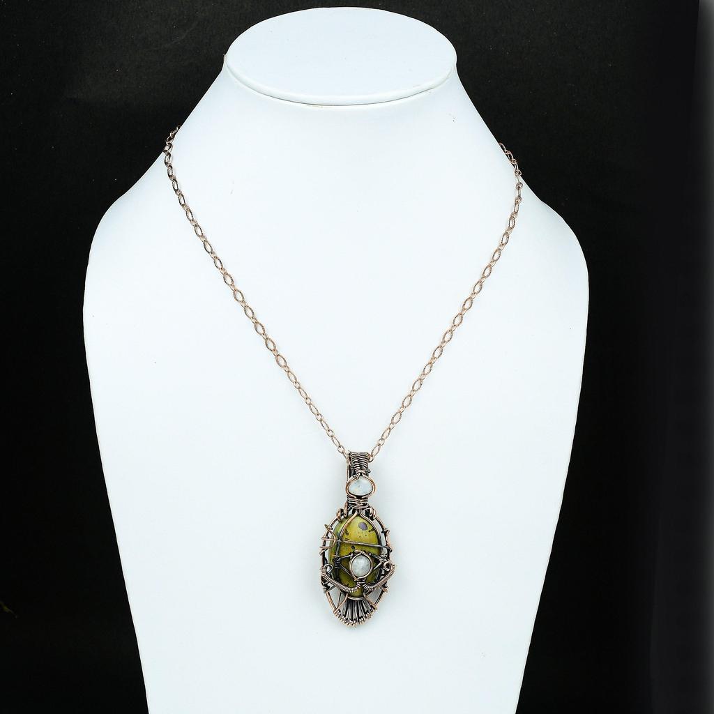 Подвеска из медной проволоки от сглаза Stichtite, радужная подвеска из лунного камня, подвеска ручной работы, подвеска из драгоценного камня от сглаза, подарок другу