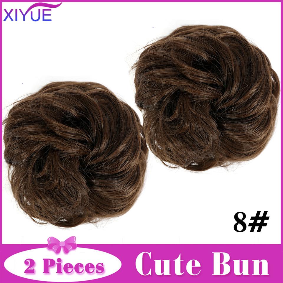 2 шт., грязный пучок для волос, заколка для наращивания волос, вьющиеся волосы, пончик, искусственные волосы, шиньон, синтетические волосы, грязный шиньон для женщин, свадьба