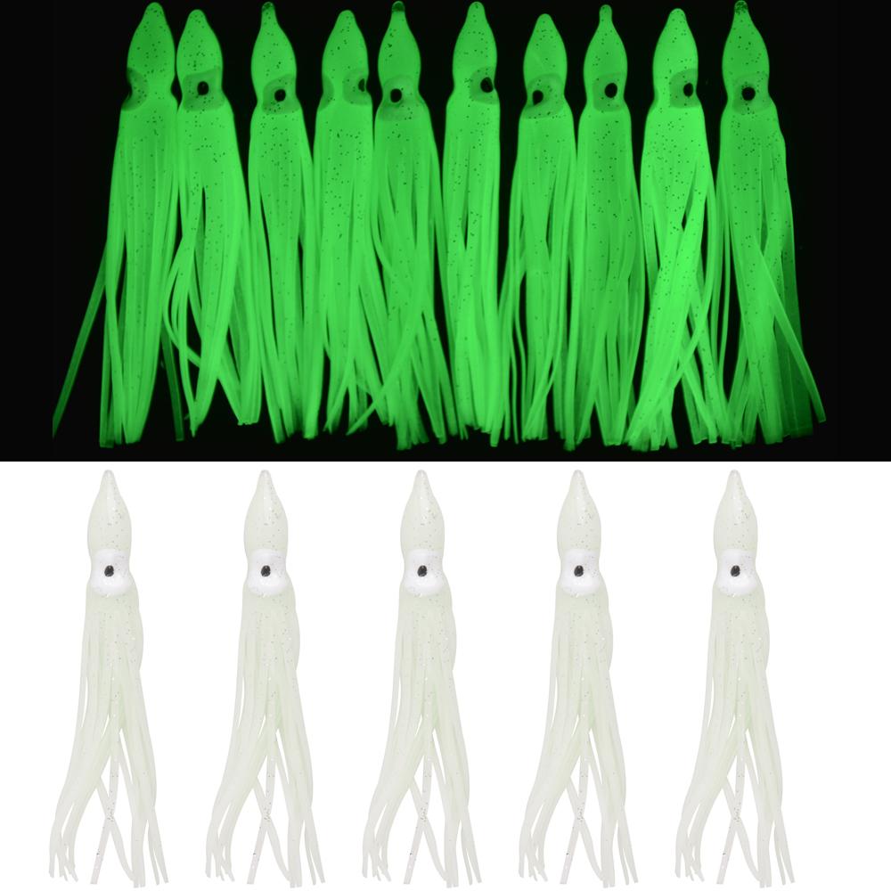 30/50/100 шт. Мягкая приманка кальмар, Осьминог, Юбка кальмара, Приманка для троллинга, Джиги, Силиконовая искусственная приманка для тунца, парусника, сома