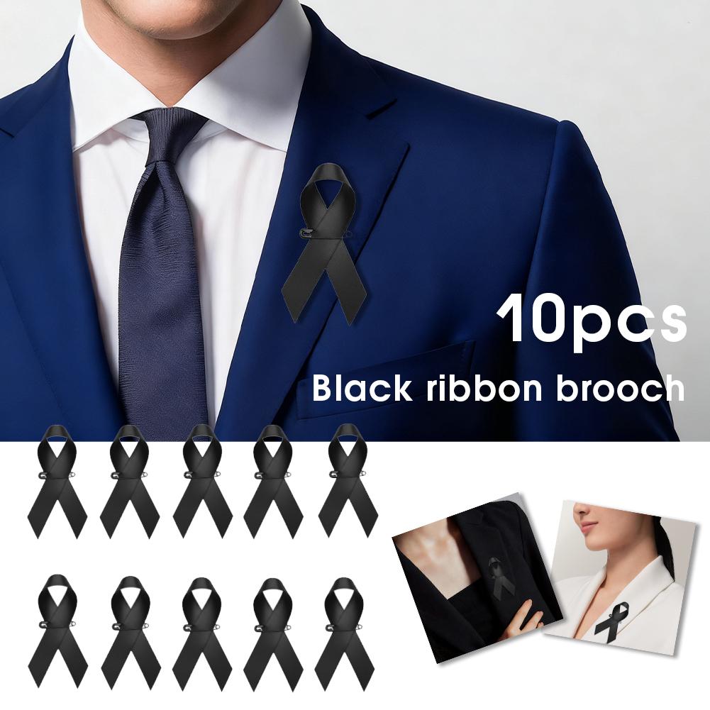 10 шт. Брошь-значок на ленте, Значок на лацкан, Многоразовый, Классический, Символ заботы, любви, Дизайн значка на ленте, Для благотворительных мероприятий, С булавкой
