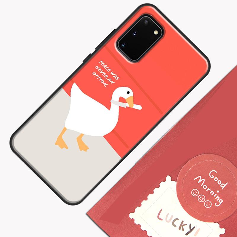 Мультяшный Забавный Гусь Чехол для Телефона Для Samsung Galaxy S25 S26 Ultra S20 S21 S22 S23 S24 Plus S9 S10 S25 FE Защитная Крышка