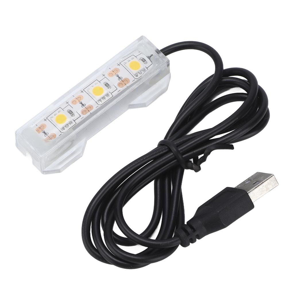 Aquarium Light USB Charging Plastic Fish Tank LED Light for Aquatic Plants LandscapeYellow