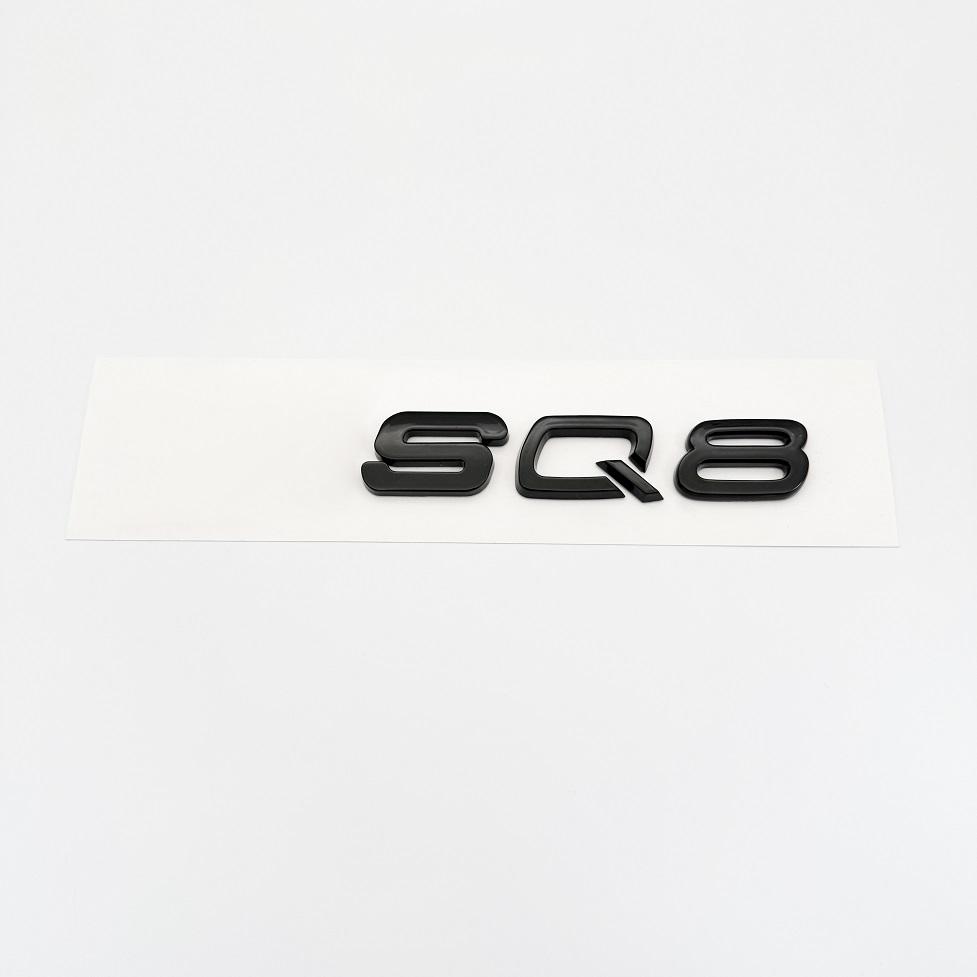 Glossy Black Car Sticker Emblem For Audi RSQ3 RSQ7 RSQ8 Rear Trunk ABS Letters Decor Badge Decals