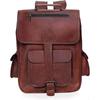 Travel Rucksack Genuine Goat Leather Large Men's Vintage Backpack Laptop Gym Bag