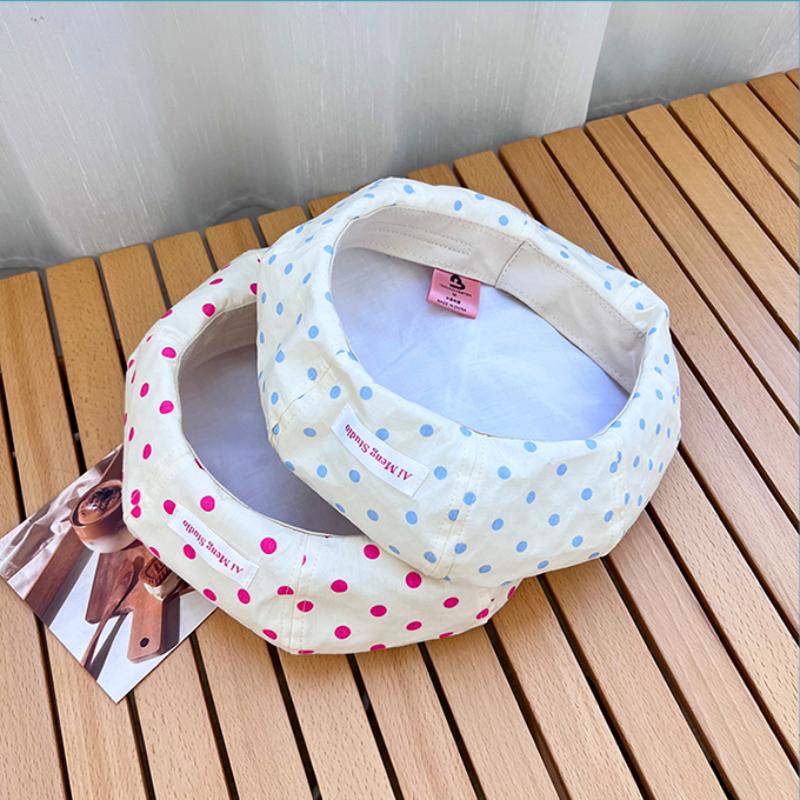 Корейская версия нишевого дизайна милые береты с принтом в горошек для женщин летняя легкая и дышащая универсальная милая шляпа художника