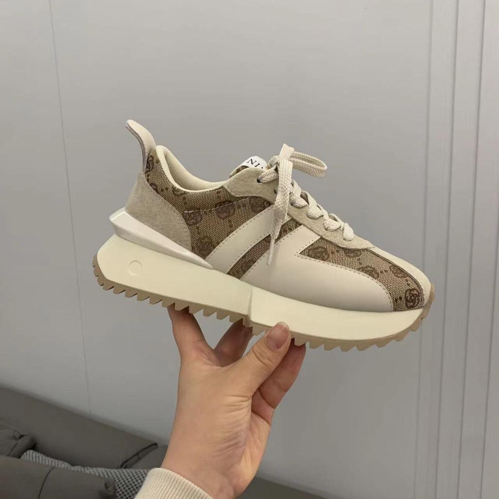 Обувь Forrest Gump из натуральной кожи, новые весенние женские повседневные спортивные туфли для папы на толстой подошве с завышенной талией