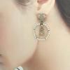Chanel Нет. 5 золотисто-белых сережек в виде флаконов духов для женщин