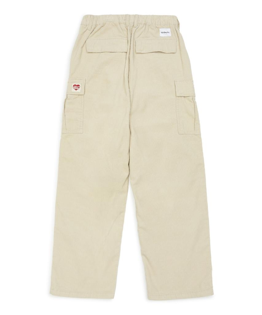 MARK GONZALES Heart Collection Corduroy Cargo Pants - Ivory