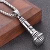 Silver Color Creative Fashion Rock Hip Hop Necklace Microphone Men's Pendant