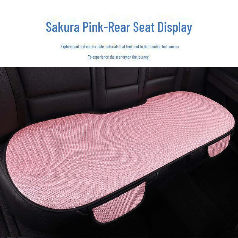Комплект подушек для автомобильного сиденья из дышащего ледяного шелка для любого сезона, цельная конструкция с функциями вентиляции и комфорта.