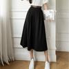 Texture Suit Half Skirt Women's High Waist with a Hanging Feeling Slimming Umbrella Skirt with Belt