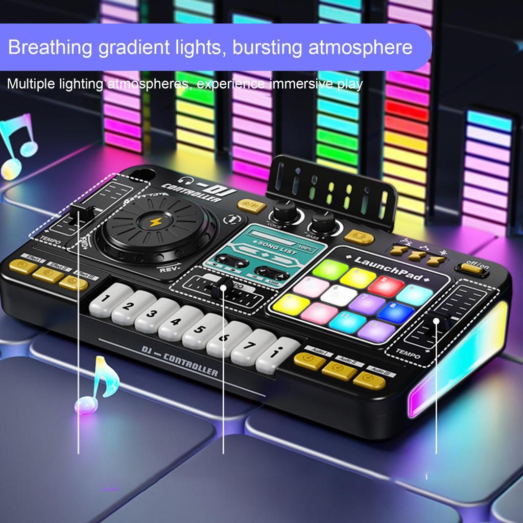 Детский симулятор DJ-микшера, Игрушки-контроллеры, Многофункциональные музыкальные эффекты, Электронная обучающая игра, Подарок на день рождения для детей