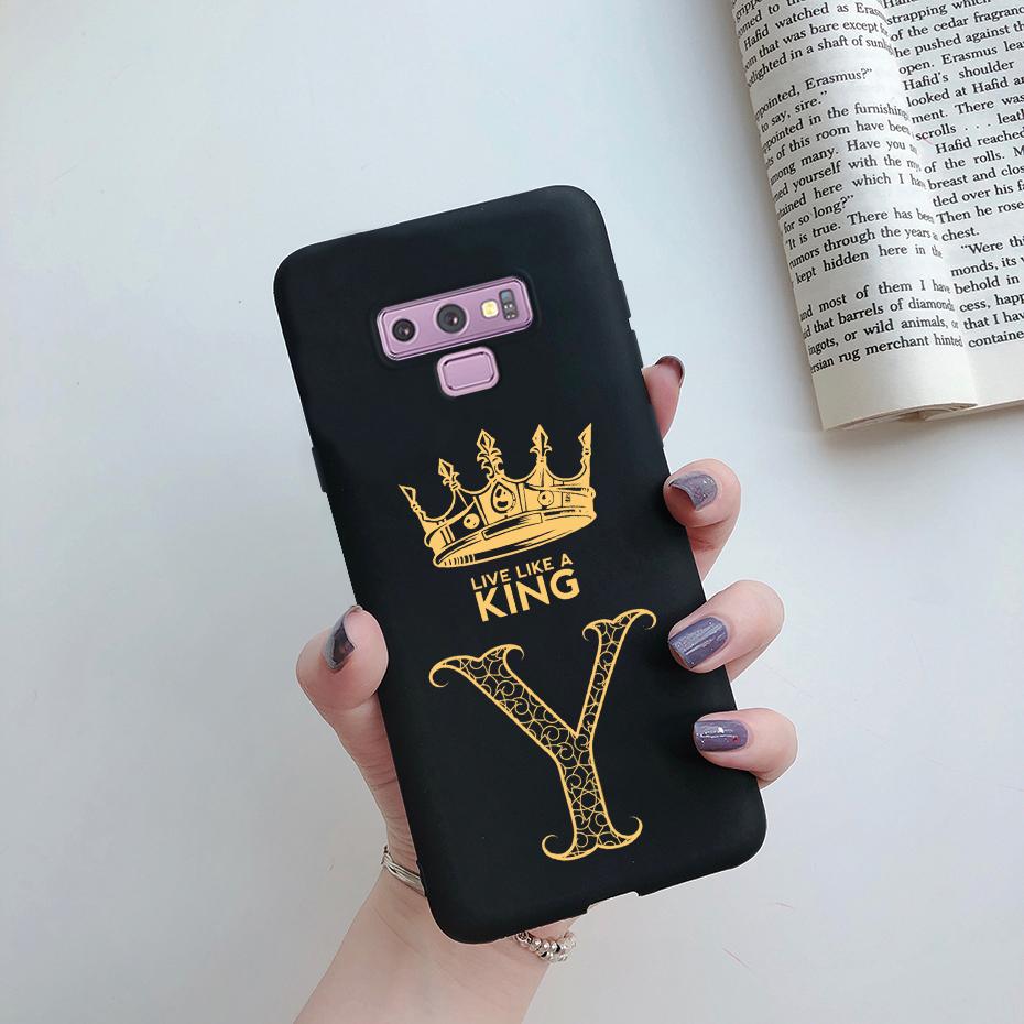 Милый Чехол-Буква Корона для Samsung Galaxy Note 9 Ударопрочный Защитный Задний Чехол для Galaxy Note9 Силиконовый Бампер