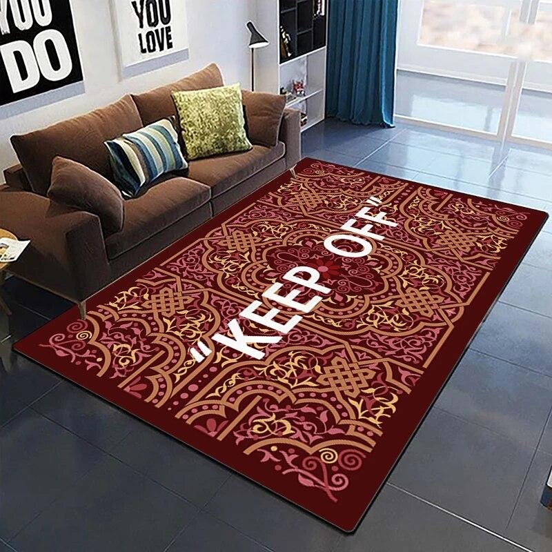 Декоративный квадратный ковер с узором, современный дом, гостиная, пол, матовый ковер для спальни, художественный коврик для плаката, подарок для фанатов Alfombra