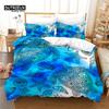 Sea Animal Duvet Cover Octopus Turtle Starfish Queen Bedding Set Microfiber Ocean Life Bedding Set King For Kids Boys Girls Teen