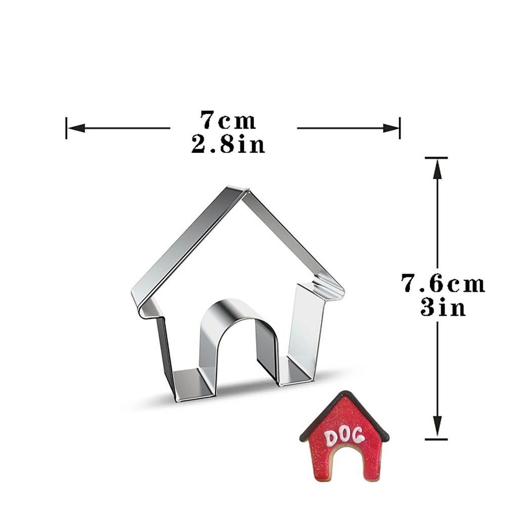 5-Piece Dog Cutter Stainless Steel Baker Child Diy Homemade Snack Idea