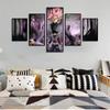 Five-Picture Combination Anime Posters Decorative Paintings Children's Room Wall Art Prints Modern Home Decor No Frame