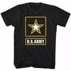 Army Color Logo Black Adult T Shirt